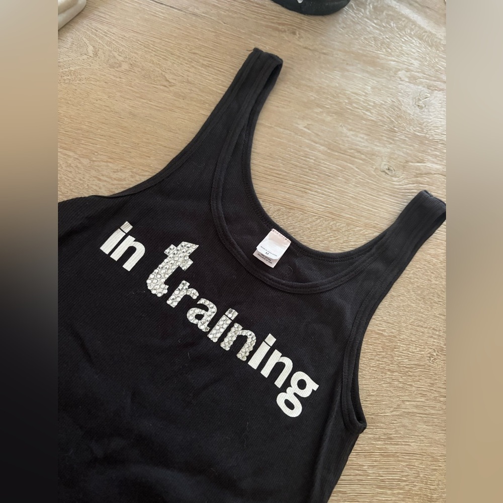 Vintage Victoria’s Secret Black 'In Training' Tank Top